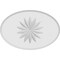 Ekena Millwork Standard Dalton Flower Rosette With Rounded Edge, 7"W x 4 3/4"H x 1"P ROSP070X048X100DAL11 - alternate 2